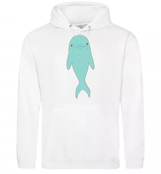 Жіноча толстовка (худі) Блакитний дельфін Білий фото