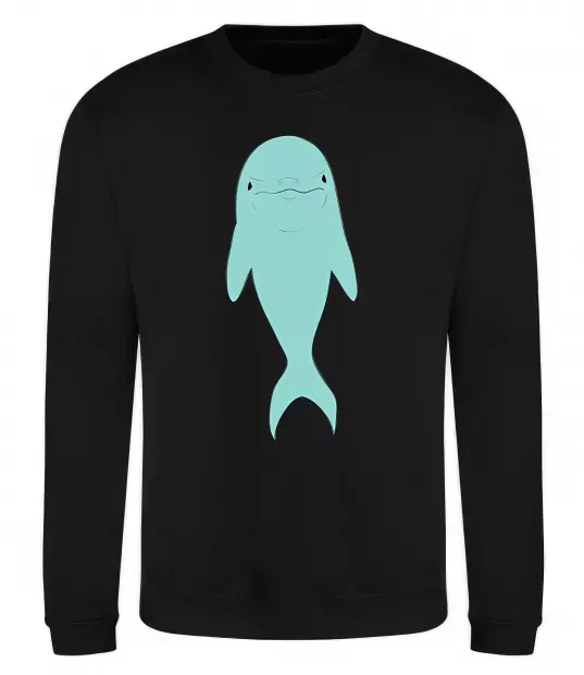 Світшот Блакитний дельфін Чорний фото