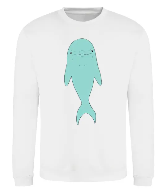 Світшот Блакитний дельфін Білий фото