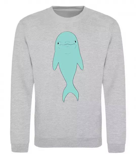 Світшот Блакитний дельфін Сірий меланж фото