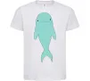 Дитяча футболка Блакитний дельфін Білий фото