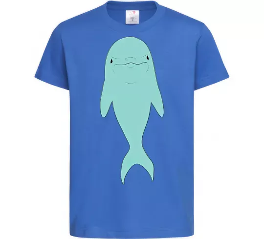 Дитяча футболка Блакитний дельфін Яскраво-синій фото