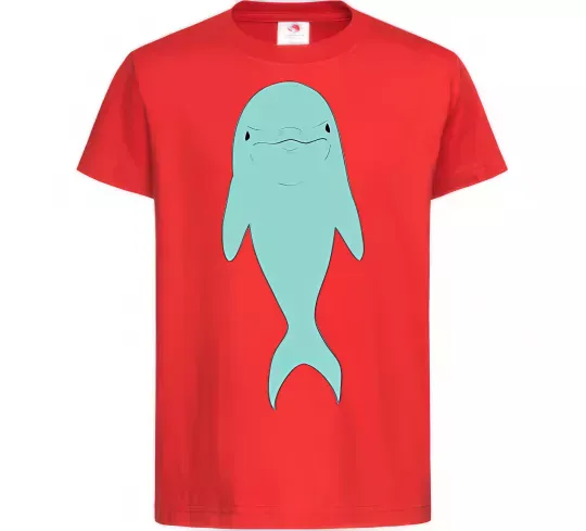 Дитяча футболка Блакитний дельфін Червоний фото