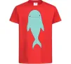 Дитяча футболка Блакитний дельфін Червоний фото