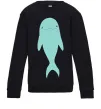 Детский Свитшот Блакитний дельфін Черный фото