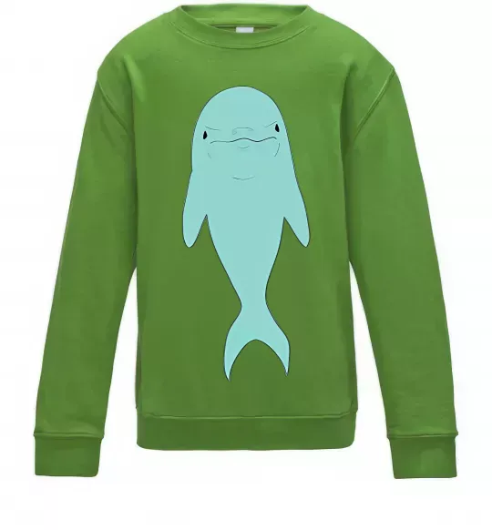 Детский Свитшот Блакитний дельфін Лаймовый фото
