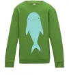 Детский Свитшот Блакитний дельфін Лаймовый фото