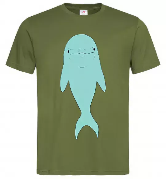 Чоловіча футболка Блакитний дельфін Оливковий фото