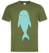 Чоловіча футболка Блакитний дельфін Оливковий фото