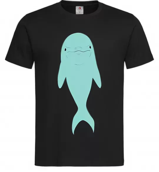 Чоловіча футболка Блакитний дельфін Чорний фото