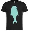 Чоловіча футболка Блакитний дельфін Чорний фото