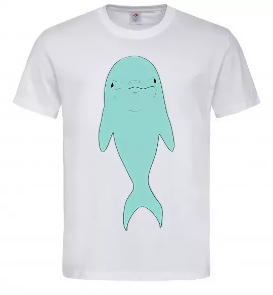 Чоловіча футболка Блакитний дельфін Білий фото