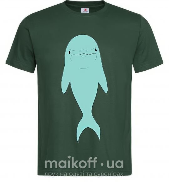 Мужская футболка Голубой дельфин Темно-зеленый фото