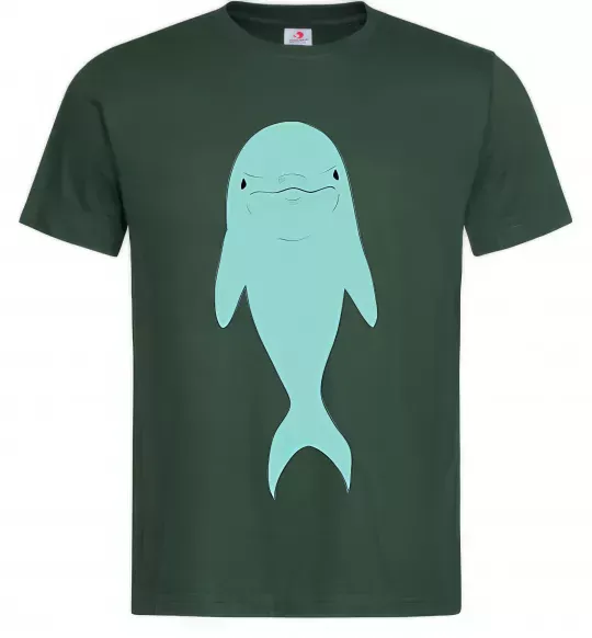 Чоловіча футболка Блакитний дельфін Темно-зелений фото