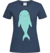 Жіноча футболка Блакитний дельфін Темно-синій фото