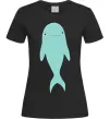 Жіноча футболка Блакитний дельфін Чорний фото