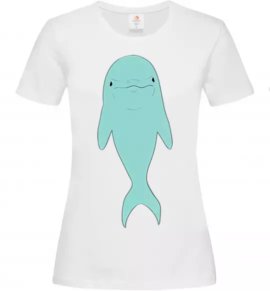 Жіноча футболка Блакитний дельфін Білий фото