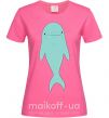 Жіноча футболка Голубой дельфин Яскраво-рожевий фото