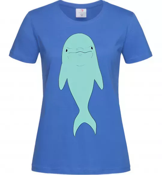 Жіноча футболка Блакитний дельфін Яскраво-синій фото