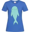 Жіноча футболка Блакитний дельфін Яскраво-синій фото