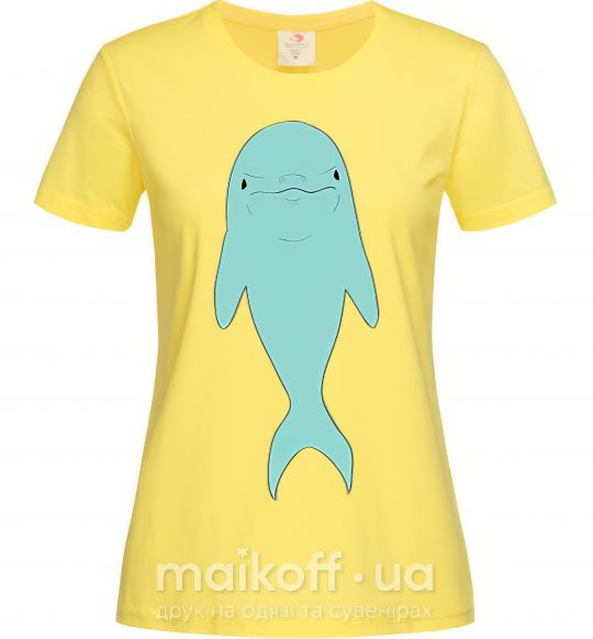 Жіноча футболка Голубой дельфин Лимонний фото
