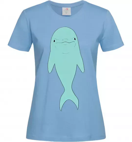 Жіноча футболка Блакитний дельфін Блакитний фото