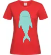 Жіноча футболка Блакитний дельфін Червоний фото