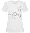 Жіноча футболка Wolf lines Білий фото