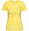 Жіноча футболка Wolf lines Лимонний фото