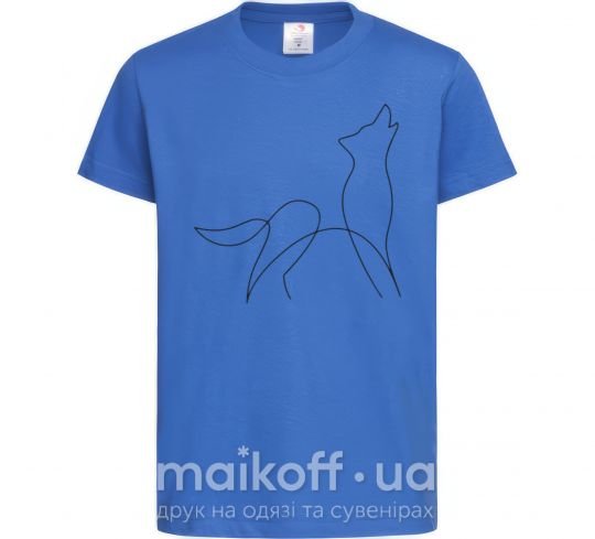 Детская футболка Wolf lines Ярко-синий фото