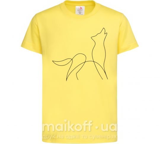 Детская футболка Wolf lines Лимонный фото