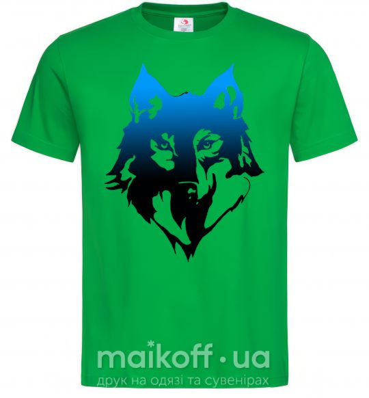Чоловіча футболка Синий волк Зелений фото