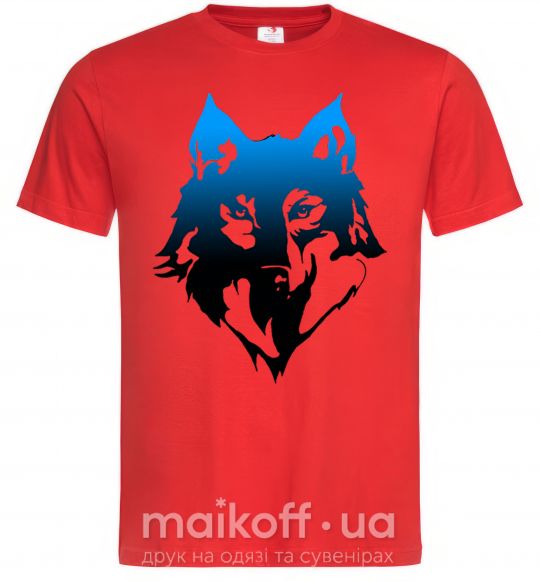 Чоловіча футболка Синий волк Червоний фото