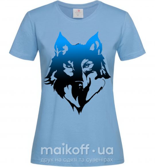 Жіноча футболка Синий волк Блакитний фото
