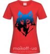 Жіноча футболка Синий волк Червоний фото