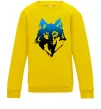 Детский Свитшот Синій вовк Солнечно желтый Детский Свитшот Синій вовк Солнечно желтый фото