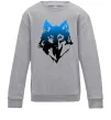 Детский Свитшот Синій вовк Серый меланж Детский Свитшот Синій вовк Серый меланж фото
