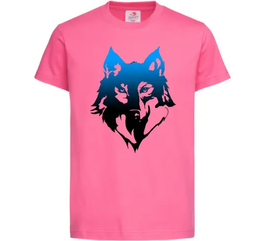 Дитяча футболка Синій вовк Яскраво-рожевий фото