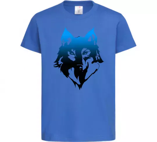 Дитяча футболка Синій вовк Яскраво-синій фото