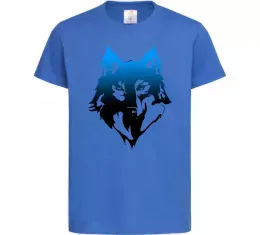 Дитяча футболка Синій вовк Яскраво-синій фото