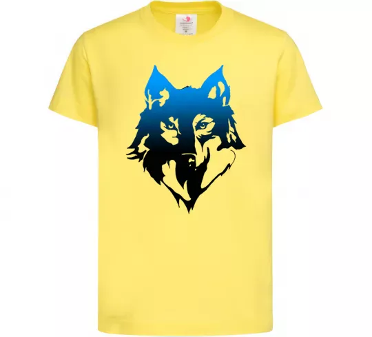 Дитяча футболка Синій вовк Лимонний фото