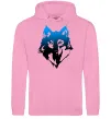 Чоловіча толстовка (худі) Синій вовк Рожевий фото