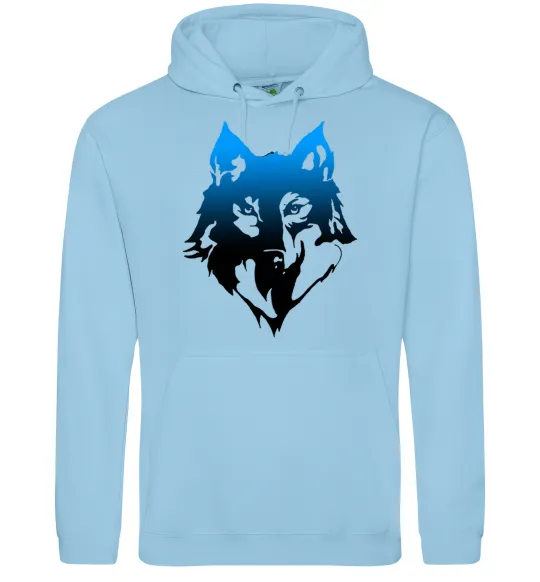 Чоловіча толстовка (худі) Синій вовк Блакитний фото