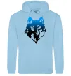 Чоловіча толстовка (худі) Синій вовк Блакитний фото