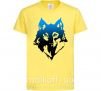 Детская футболка Синий волк Лимонный фото
