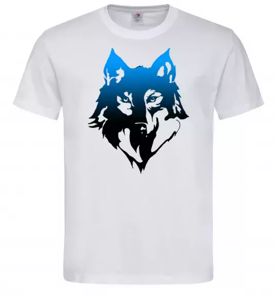Мужская футболка Синій вовк Белый фото