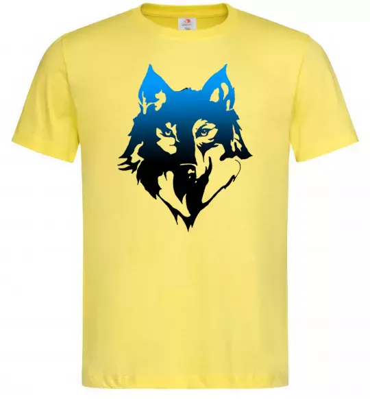 Мужская футболка Синій вовк Лимонный фото