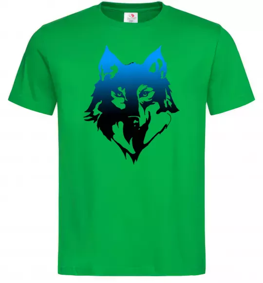 Мужская футболка Синій вовк Зеленый фото