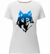 Жіноча преміум футболка Синій вовк Білий Жіноча преміум футболка Синій вовк Білий фото