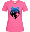 Женская футболка Синій вовк Ярко-розовый Женская футболка Синій вовк Ярко-розовый фото
